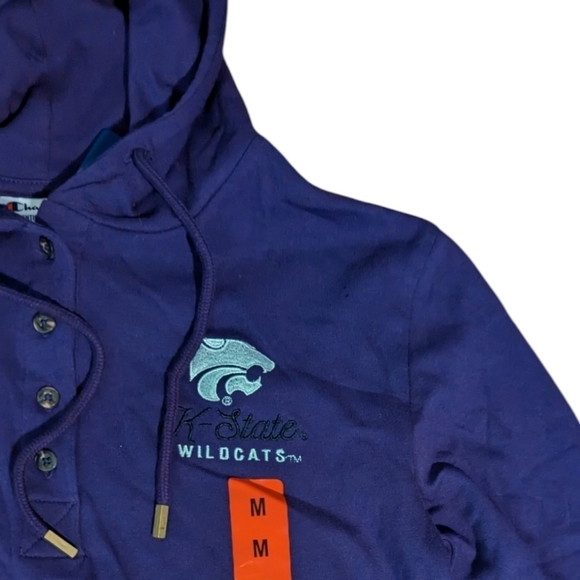 Kansas State KSU purple Pride knit hoodie by Champion NWT Sz M - Picture 2 of 6